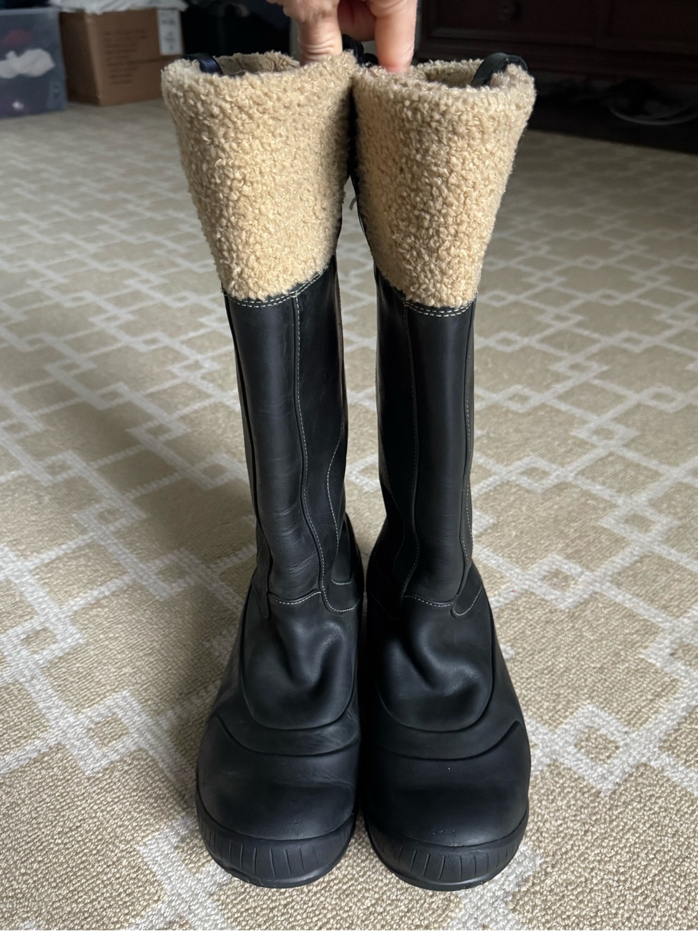 Timberland Earthkeepers Mount Holly Tall Waterproof Boots Black Leather Size 8 - Picture 13 of 16